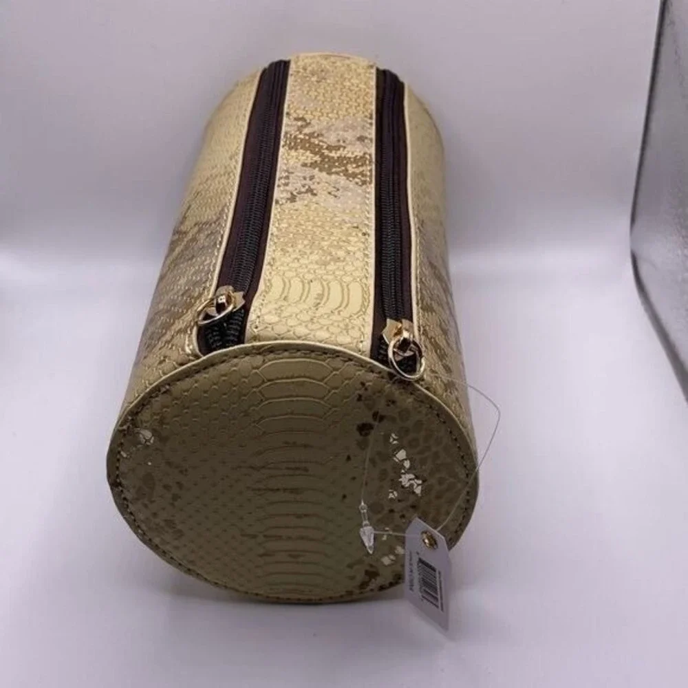 NWT Simply Southern Small Round‎ Snakeskin Cosmetic Bag